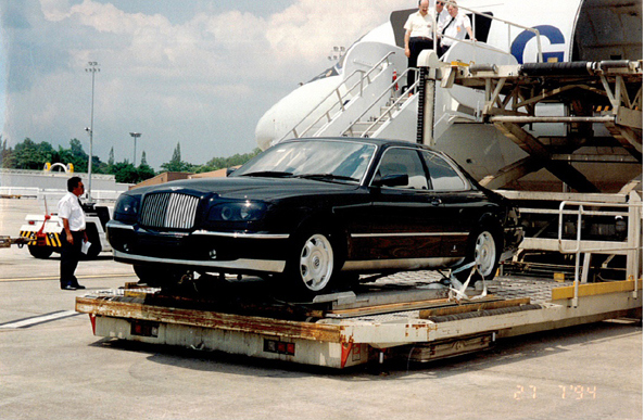 Cars arrival to Brunei